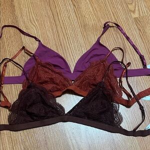 Talula (Aritzia) Bralette set of three